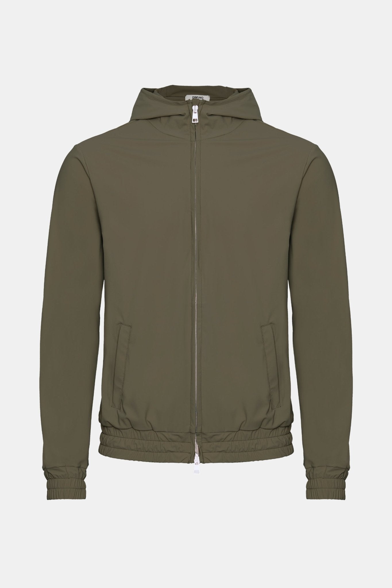 Dark Green Hooded Tech Coat