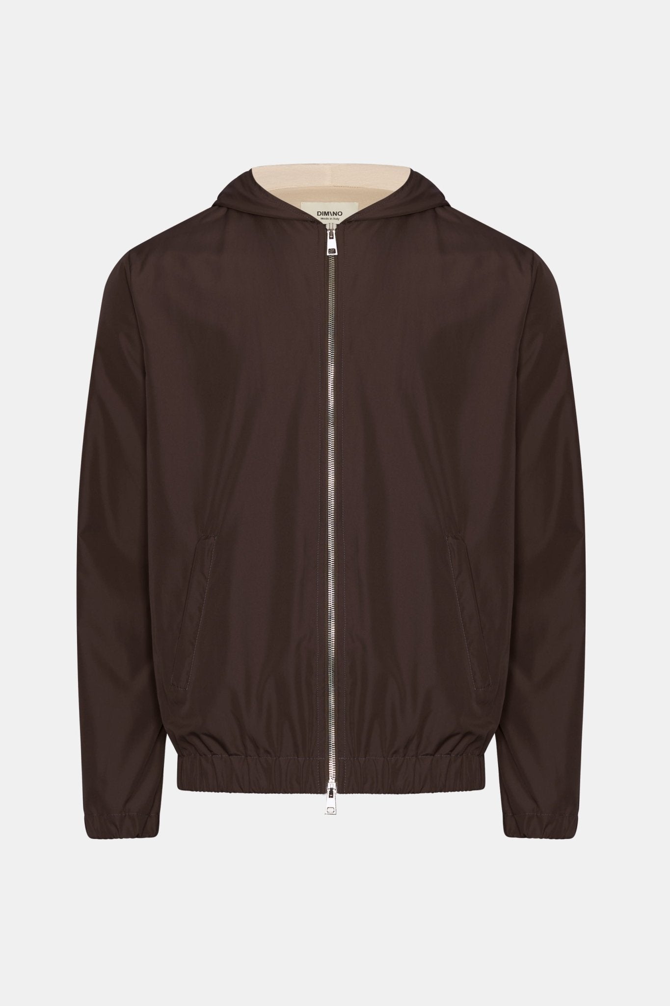 Mocha Brown Hooded Blend Jacket