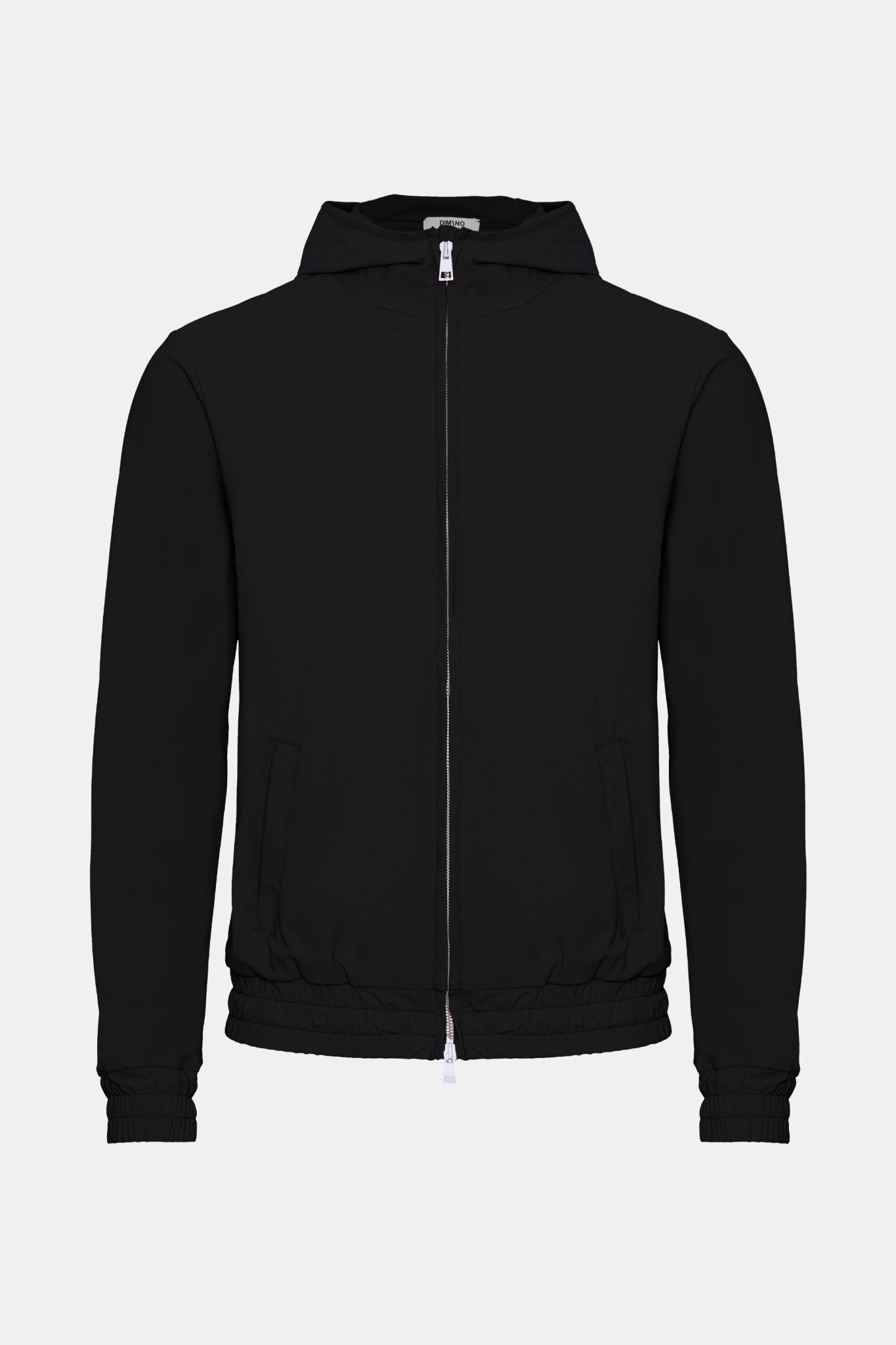 Onyx Black Hooded Tech Coat