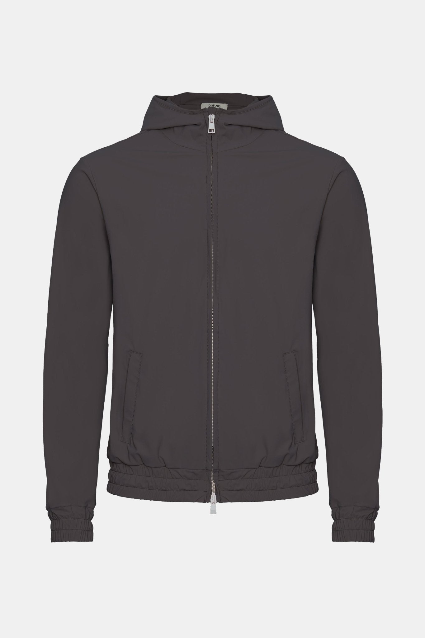Slate Grey Hooded Tech Coat